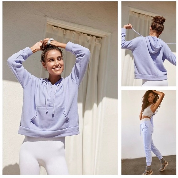 ▪️Free People Violet Work It Out Hoodie - Picture 3 of 4